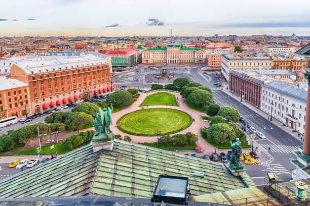 istock Panoramic view over St. Petersburg, Russia, from St. Isaac's Cathedral 890653252