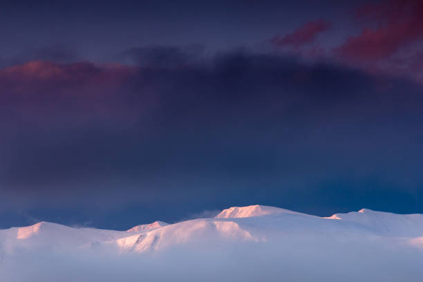 istock Fantastic landscape of winter mountains at sunrise. 890669778
