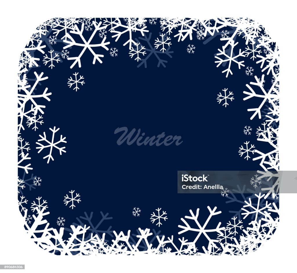 Snow Square Format Snow Square Frame Stock Illustration - Download Image Now - Abstract ...