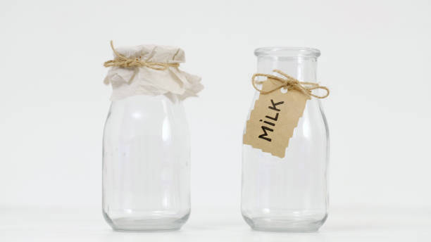 istock empty milk bottle dairy farm products 890693170