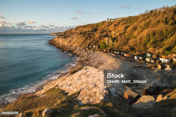 Beautiful Sunrise Landscape Image Of Church Ope Cove In Portland Dorest England Stock Photo - Download Image Now