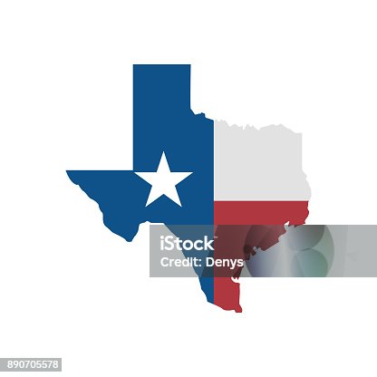 istock Texas map icon. Vector illustration 890705578
