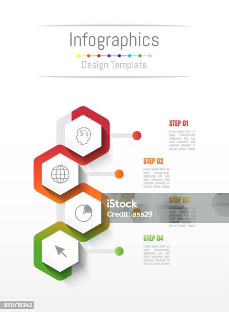 Infographic Design Elements For Your Business Data With 4 Options Parts Steps Timelines Or Processes Vector Illustration Stock Illustration - Download Image Now