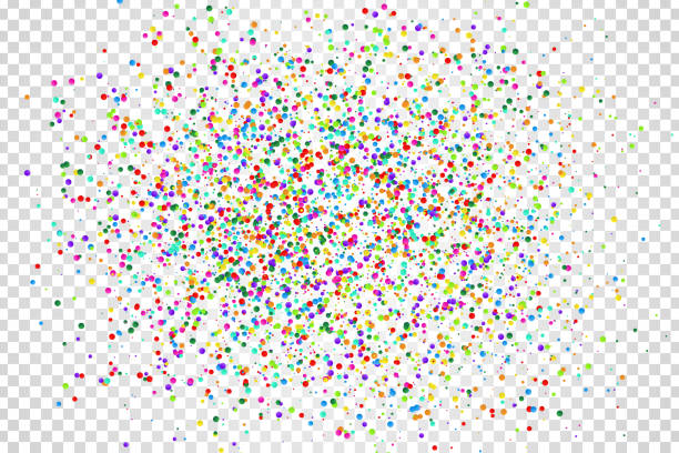 istock Vector realistic isolated colorful confetti on the transparent background. Concept of happy birthday, party and holidays. 890723062