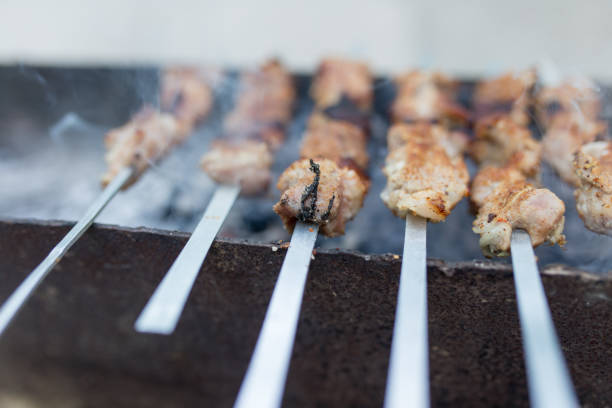 istock grilled skewers on the grill 890733072