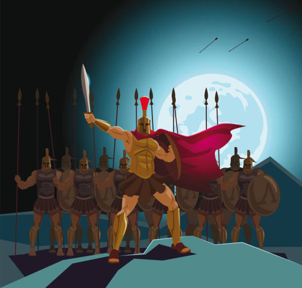 istock Detachment of Roman legionaries. Warriors defenders 890742178