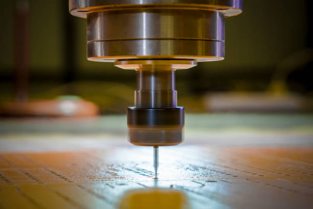 istock Work of the vertical milling machine with CNC. milling spindle 890747794