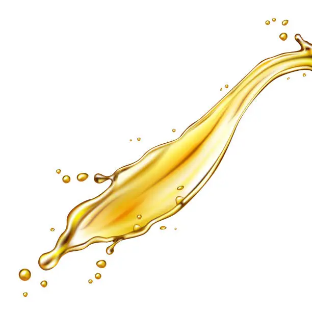 Vector illustration of Oil splash isolated on white background.