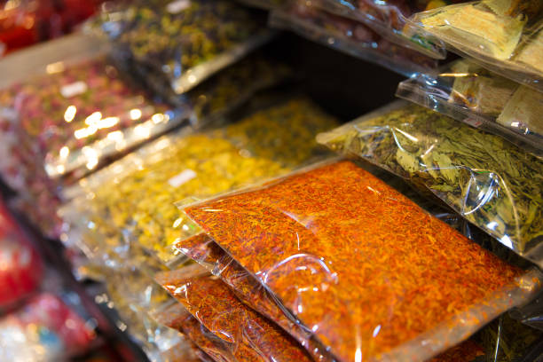 istock Various Packed Spices For Sale At Local Market 890775482