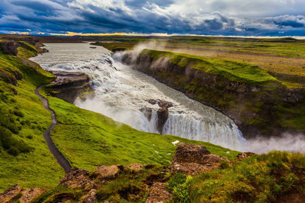 istock Incredible Golden Falls - Gulfoss 890786414