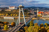 Top view of Bratislava, capital of Slovakia