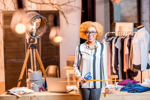 istock Fashion designer working at the office 890813412