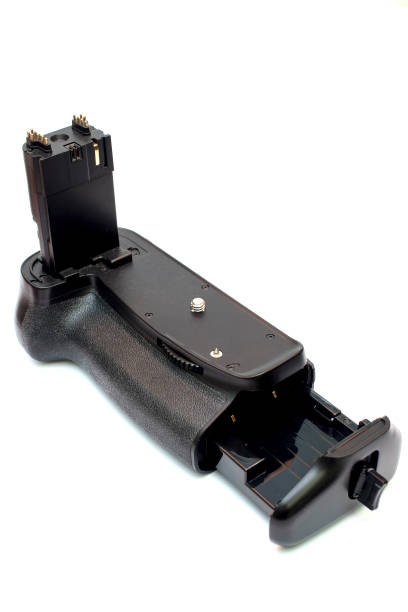 istock Battery grip for modern DSLR camera isolated on white background 890818460