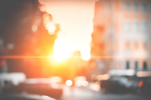 istock Beautiful sunset city bokeh. 890819142