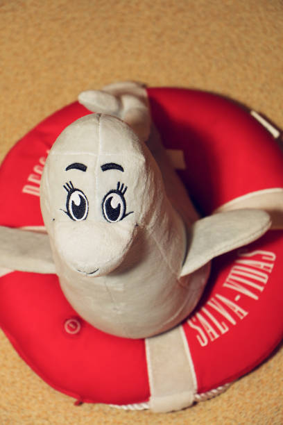 Stuffed doll. Plush seal.