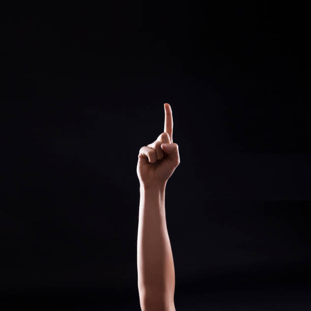 la mano umana fa un segno unico - deaf american sign language hand sign human hand foto e immagini stock