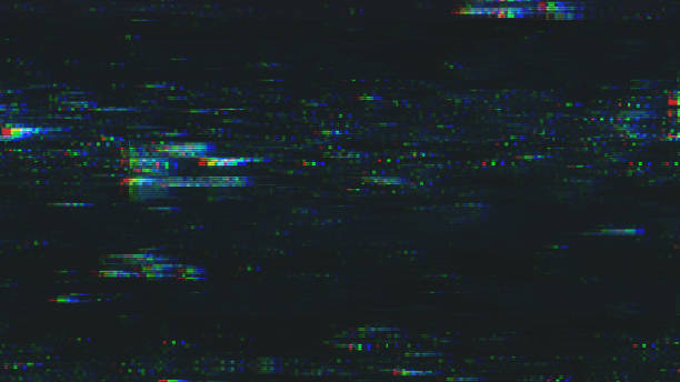 unique design abstract digital pixel noise glitch error video damage - television television static poltergeist broken imagens e fotografias de stock