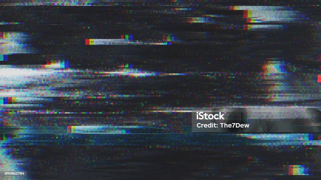 Uniek Design abstracte digitale Pixel ruis Glitch fout Video schade - Royalty-free Problemen Stockfoto