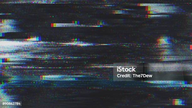 Uniek Design Abstracte Digitale Pixel Ruis Glitch Fout Video Schade Stockfoto en meer beelden van Problemen