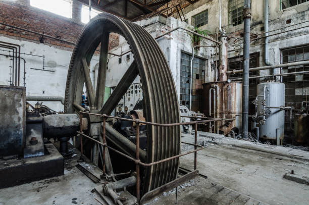 istock large drive wheel in factory 890874098
