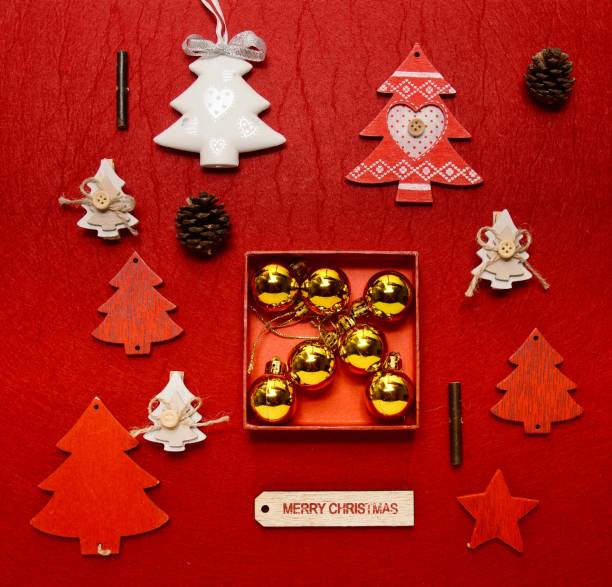 istock Christmas ornament collection flat lay 890904654