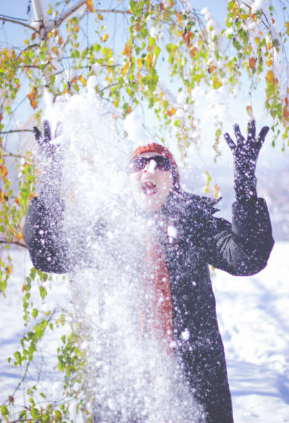istock Woman on a snowy day 890904756