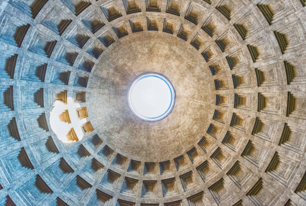istock View inside the Pantheon's dome in Rome, Italy 890924100