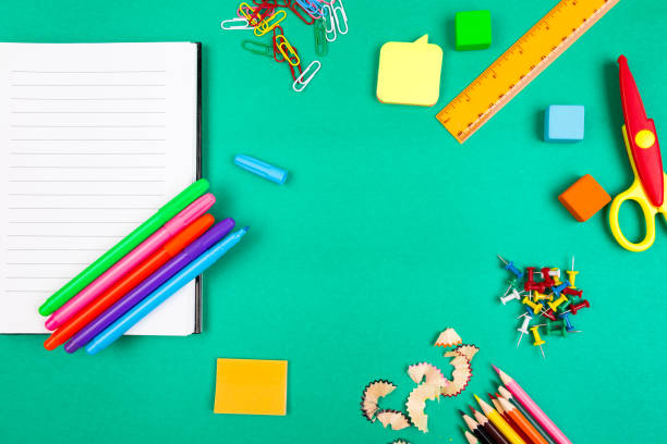 istock School Supplies. Concept Back to School. Top View. Flat Lay. 890931916