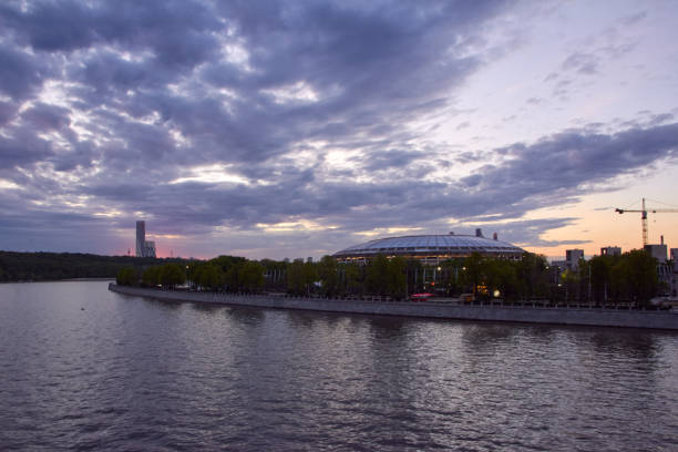 istock Cityscape of Moscow at sunset 890932204