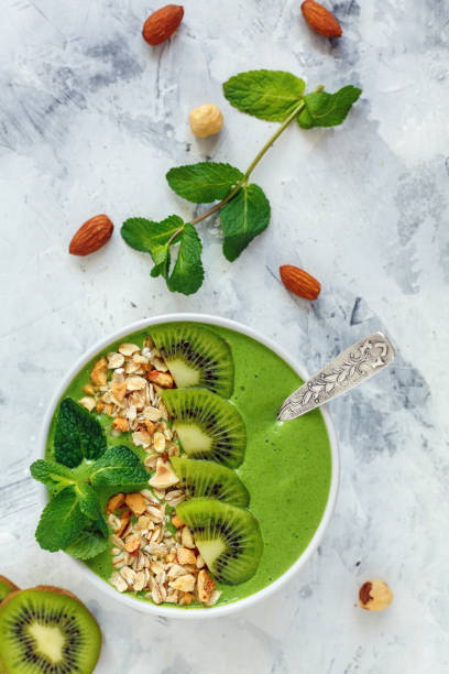 istock Healthy breakfast smoothie bowl. 890939500