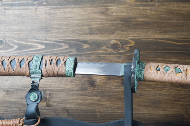istock Sword of the samurai. Medieval Japanese weapons. 890957126