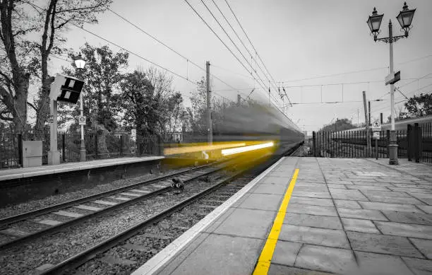 Speed train on the Great Western Mainline out of London