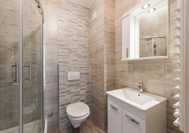 istock Clean and fresh bathroom with natural light 890969814