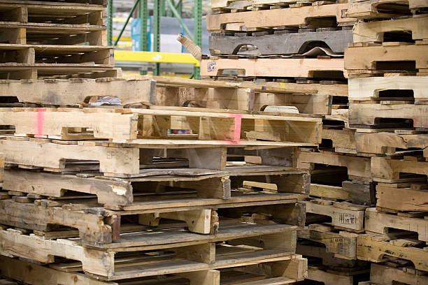 istock Shipping Palettes in a Warehouse 89097561