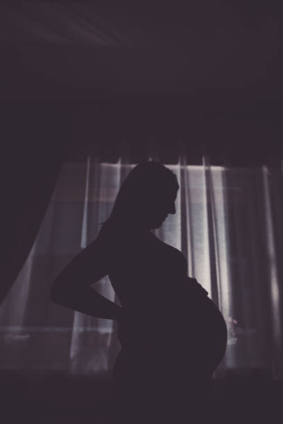 istock Pregnant Woman Silhouette 890977308