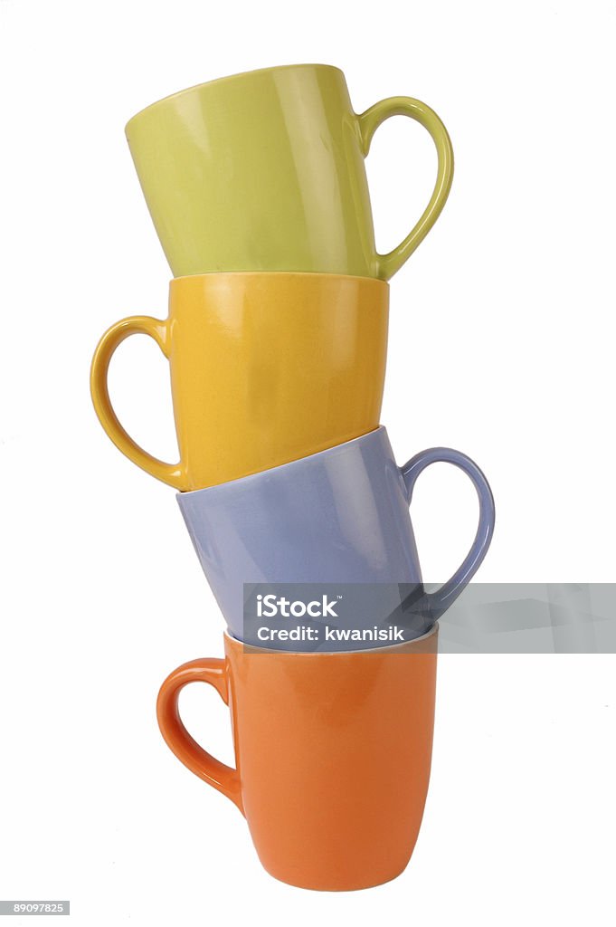 カラフルなマグカップ、カップ 2 - オレンジ色のロイヤリティフリーストックフォト