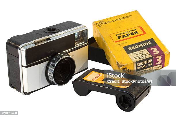 Vintage Film Camera Stock Photo - Download Image Now - Box - Container, Camera Film, Instant Camera