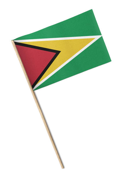 guayana-flagge - flag of guyana stock-fotos und bilder