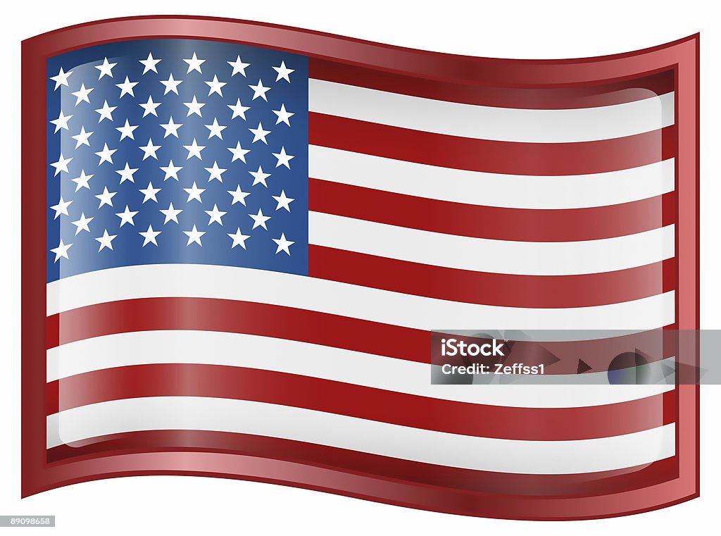 США Флаг значок, изолированные на белом фоне - Стоковые фото G8 роялти-фри