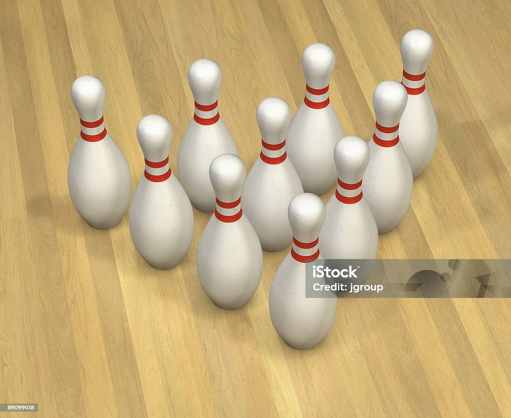 Bowling Eccitazione - Foto stock royalty-free di Attività ricreativa