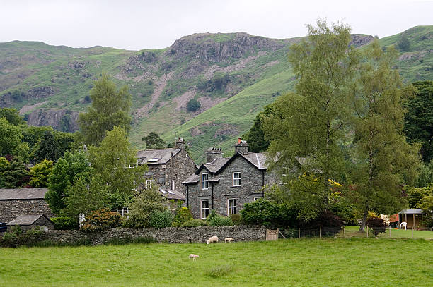 istock View across meadow to cottages at Elterwater 89099760
