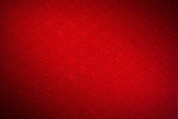 istock Red christmas background with ornamer texture 891001814