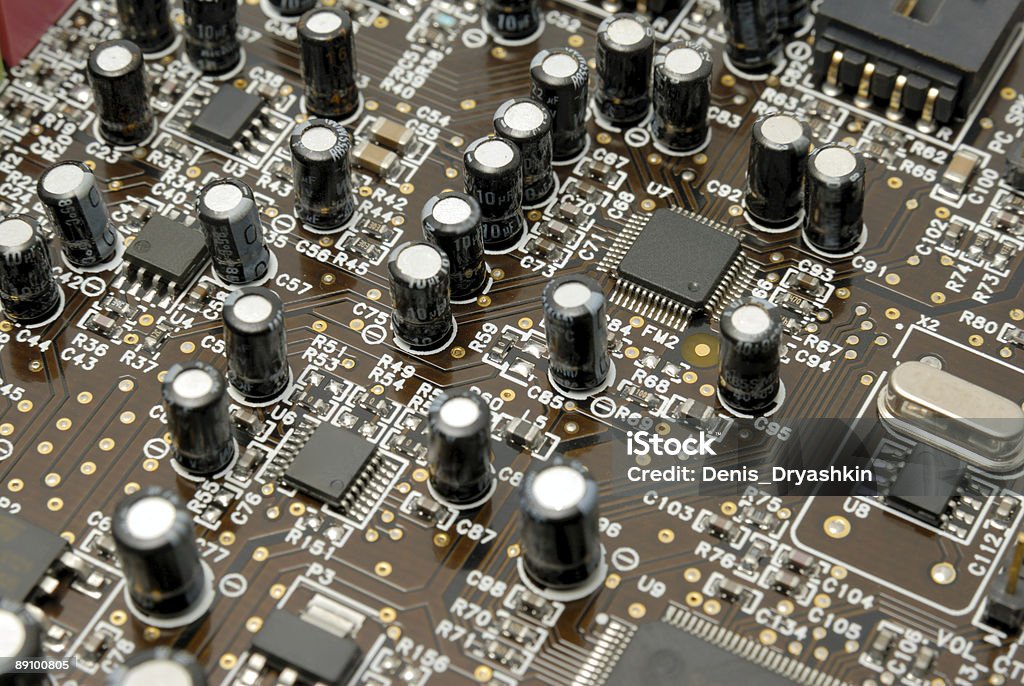 Makro von computer chip - Lizenzfrei Ausrüstung und Geräte Stock-Foto