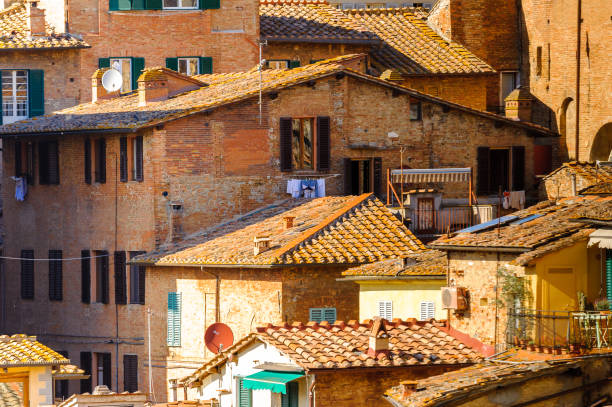 SIENA, ITALY - MAY 6, 2016: Historic centre of Siena. UNESCO a World Heritage Site