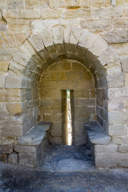 istock Stone Benches Carcassonne France 891008858