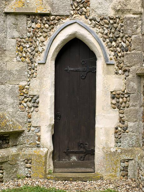 istock Old church door 89100900