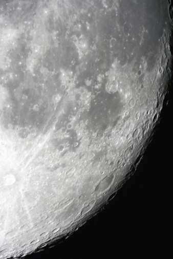 Telescopic shoot of moon surface