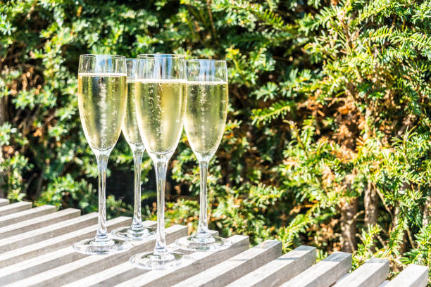 wedding theme champagne and old suitcase
