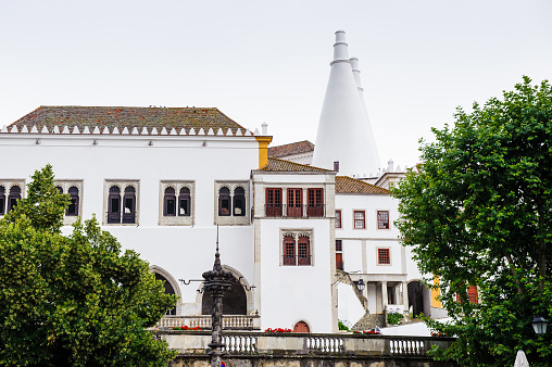 SINTRA, PORTUGAL - JUNE 22, 2014: Architecture of the centre in Sintra, Portugal. One of the most popular touristic destionations in Portugal
