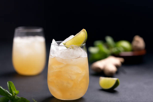 istock Fresh cocktail prepared with ginger beer, lime and ice 891038614